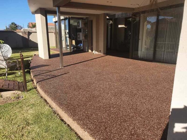 entertainment areas pebble paving