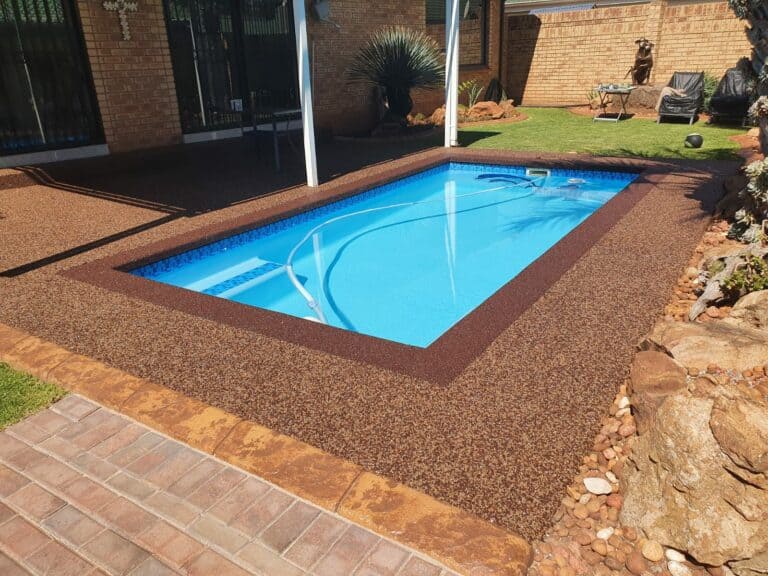 pebble paving for swimming pools